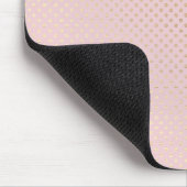 Tapis De Souris points dorés chatoyants sur rose vif (Coin)