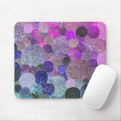 Tapis De Souris Points et cercles de Parties scintillant de luxe - (Avec souris)