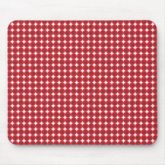 Tapis De Souris Points et cercles rouges (Devant)
