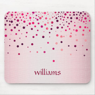 Tapis De Souris Points Girly de parties scintillantes de toile
