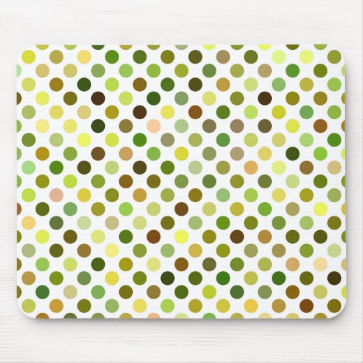 Tapis De Souris Points jaunes et verts (Devant)