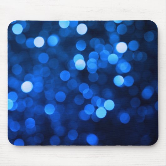 Tapis De Souris Points lumineux bleus Abstraits (Devant)
