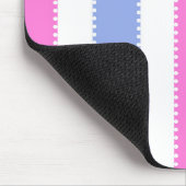 Tapis De Souris Points mignons et rayures roses et pourpres (Coin)