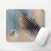 Tapis De Souris Points Monogrammes en verre d'art Abstrait (Avec souris)