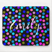 Tapis De Souris Points multicolores personnalisés (Devant)