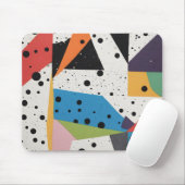Tapis De Souris Points noirs en papier collage (Avec souris)