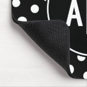 Tapis De Souris Points noirs et blancs monogrammés (Coin)