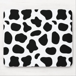 Tapis De Souris Points noirs et blancs Motif de peau de vache