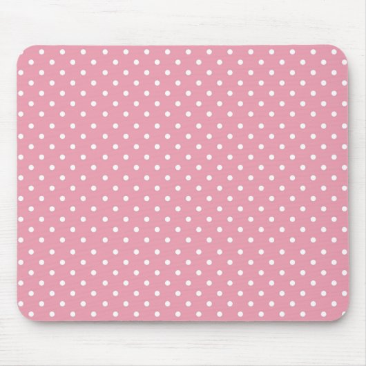 Tapis De Souris Points polka sur rose (Devant)