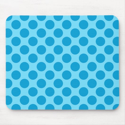 Tapis De Souris Points rétro - bleu océan (Devant)