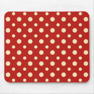 Tapis De Souris Points rétro Vanille & Mousepad fraise