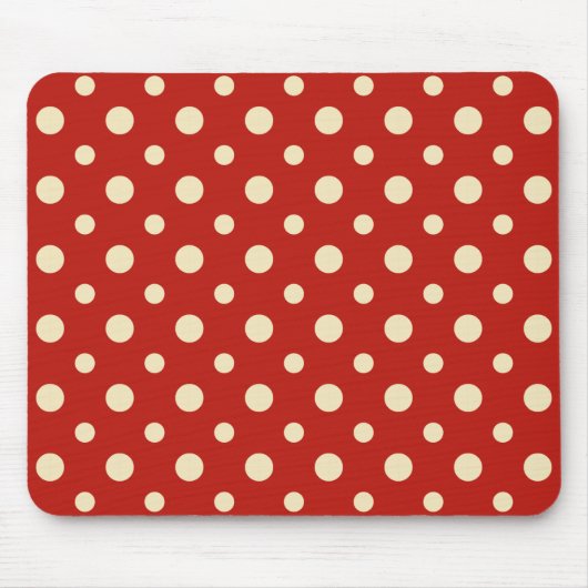 Tapis De Souris Points rétro Vanille & Mousepad fraise (Devant)