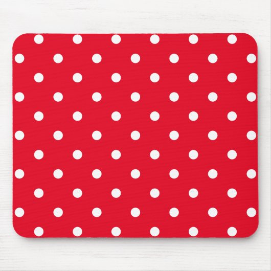 Tapis De Souris Points rouges et blancs (Devant)