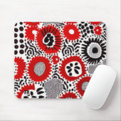 Tapis De Souris Points rouges et noirs (Avec souris)