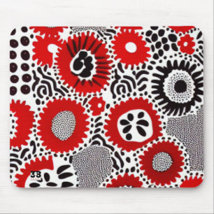 Tapis De Souris Points rouges et noirs