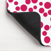 Tapis De Souris points rouges sur fond blanc (Coin)