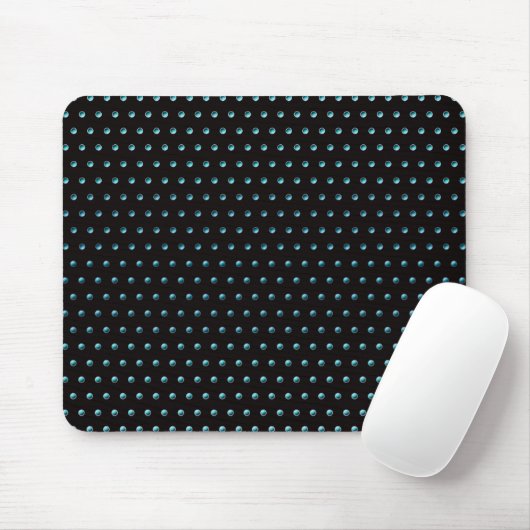 Tapis De Souris Pois Aqua en noir (Avec souris)