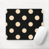 Tapis De Souris Pois Black Cream (Avec souris)