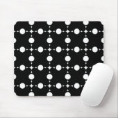 Tapis De Souris Pois blancs, Motif à points Polka, points, pointil (Avec souris)