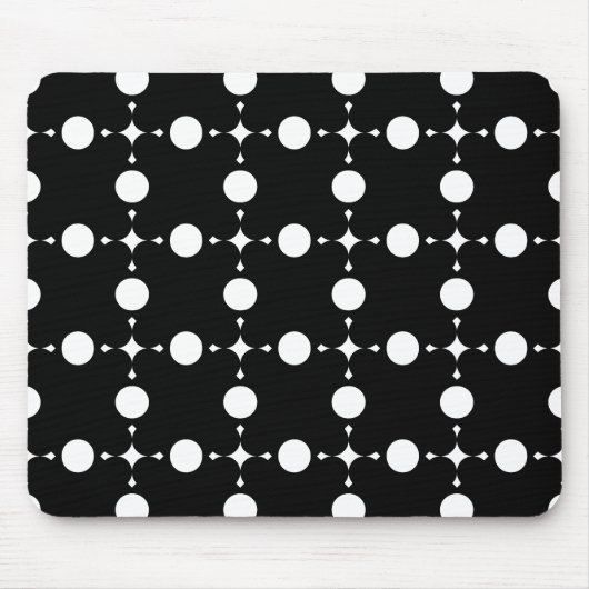 Tapis De Souris Pois blancs, Motif à points Polka, points, pointil (Devant)