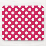 Tapis De Souris Pois blancs sur cerise<br><div class="desc">Pois blancs sur cerise</div>