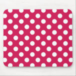 Tapis De Souris Pois blancs sur cerise<br><div class="desc">Pois blancs sur cerise</div>