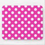 Tapis De Souris Pois blancs sur fuchsia<br><div class="desc">Pois blancs sur fuchsia</div>