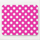 Tapis De Souris Pois blancs sur fuchsia (Devant)