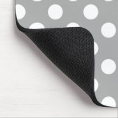 Tapis De Souris Pois blancs sur gris (Coin)