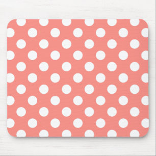 Tapis De Souris Pois blancs sur la pêche