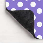 Tapis De Souris Pois blancs sur perwinkle (Coin)