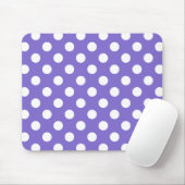 Tapis De Souris Pois blancs sur perwinkle (Avec souris)