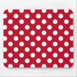 Tapis De Souris Pois blancs sur rouge<br><div class="desc">Pois blancs sur rouge</div>