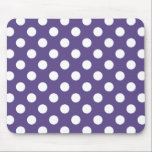 Tapis De Souris Pois blancs sur ultra violet<br><div class="desc">La couleur de l'année de Pantone pour 2018 est ultra violet.</div>