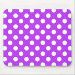 Tapis De Souris Pois blancs sur violet clair<br><div class="desc">Pois blancs sur violet clair</div>