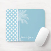 Tapis De Souris Pois bleu clair ; Palm (Avec souris)