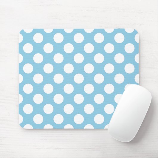 Tapis De Souris Pois Bleus, Motif Pointe Polka, Points, Pointe (Avec souris)