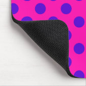 Tapis De Souris Pois bleus sur fuchsia (Coin)