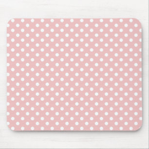 Tapis De Souris Pois dans les roses pâles Mousepad