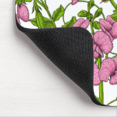 Tapis De Souris Pois doux et bourdons, rose, vert et blanc (Coin)