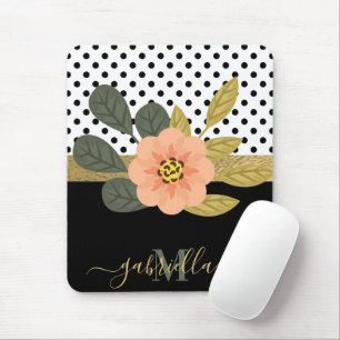 Tapis De Souris Pois et floral