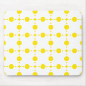 Tapis De Souris Pois Jaunes, Motif Polka Dot, Points, Pots (Devant)