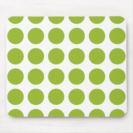 Tapis De Souris Pois Mousepad de vert de chaux (Devant)