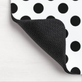 Tapis De Souris Pois noirs en blanc (Coin)