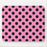 Tapis De Souris Pois noirs en rose<br><div class="desc">Pois noirs en rose</div>