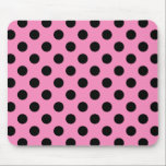 Tapis De Souris Pois noirs en rose<br><div class="desc">Pois noirs en rose</div>