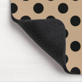 Tapis De Souris Pois noirs sur beige (Coin)