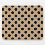 Tapis De Souris Pois noirs sur beige<br><div class="desc">Pois noirs sur beige</div>