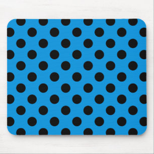 Tapis De Souris Pois noirs sur bleu ciel