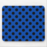 Tapis De Souris Pois noirs sur bleu royal<br><div class="desc">Pois noirs sur bleu royal</div>